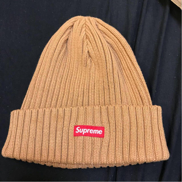 supreme overdyed ribbed beanie ベージュ