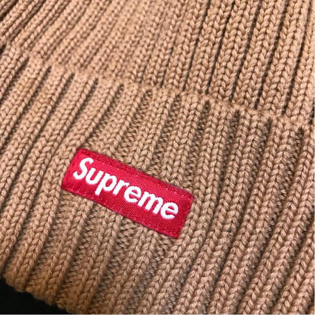 supreme overdyed ribbed beanie ベージュ 2