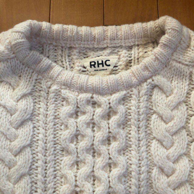 RHC ロンハーマン メンズ☆ 白 ケーブルニット セーター RHC ロンハーマン メンズ☆ 白 ケーブルニット セーター