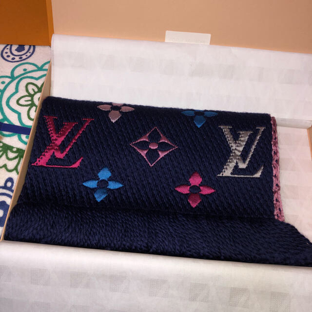 LOUIS VUITTON - 最安値 新品正規品、ルイヴィトン エシャルプロゴマニア レインボー マフラーの通販 by あちゃん2293's