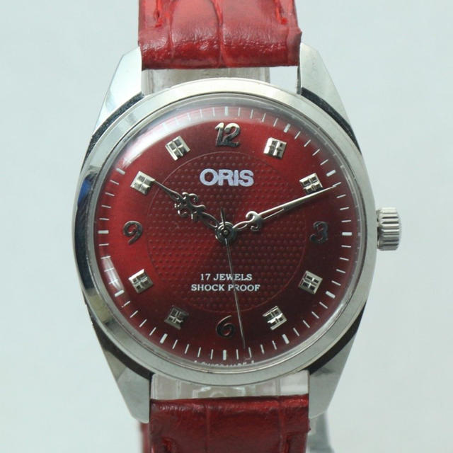 ORIS(オリス)の素敵なデザイン針 レッドフェイス オリス 手巻き腕時計 メンズの時計(腕時計(アナログ))の商品写真