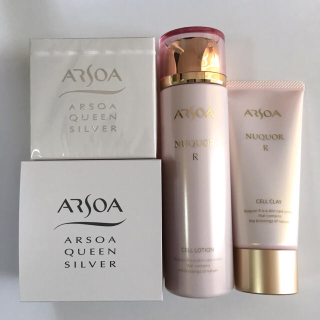 ARSOA(アルソア)の新品 ヌクォルR 化粧水 パック 石鹸 4点セット アルソア コスメ/美容のスキンケア/基礎化粧品(化粧水/ローション)の商品写真