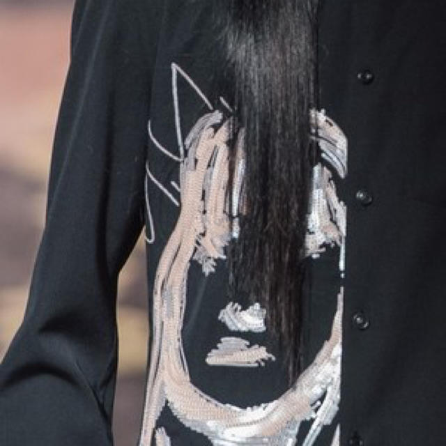 Yohji Yamamoto(ヨウジヤマモト)のYohji Yamamoto 16aw リエ ギャバ スパンコールシャツ メンズのトップス(シャツ)の商品写真