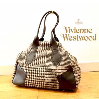 ヴィヴィアンウエストウッド(Vivienne Westwood)の【Vivienne Westwood】♡チェック柄×レザー ミニボストンバッグ(ボストンバッグ)