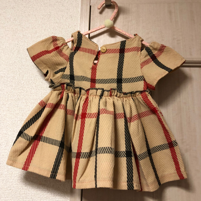 姉妹お揃い 肩あき ワンピース キッズ/ベビー/マタニティのキッズ服女の子用(90cm~)(ワンピース)の商品写真