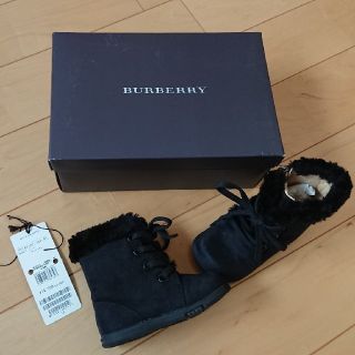 バーバリー(BURBERRY)の新品バーバリーベビーブーツ13㎝男の子女の子黒(ブーツ)