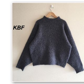 ケービーエフ(KBF)のKBF✨チャコールグレーのブークレーニット(ニット/セーター)