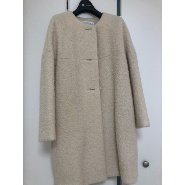 J&M DAVIDSON(ジェイアンドエムデヴィッドソン)のj&m davidson  ノーカラーコート 値下げ¥25000→¥15000 レディースのジャケット/アウター(ピーコート)の商品写真