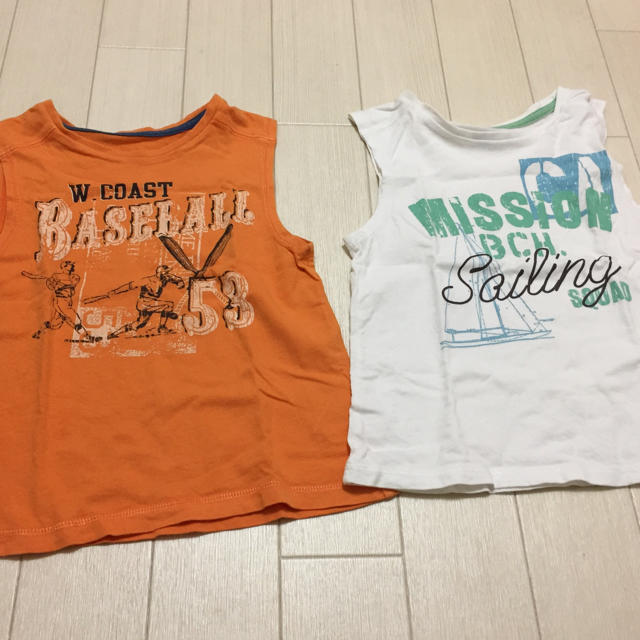 西松屋(ニシマツヤ)の110 ノースリーブ タンクトップ tシャツ 男の子 まとめ売り セット キッズ/ベビー/マタニティのキッズ服男の子用(90cm~)(Tシャツ/カットソー)の商品写真