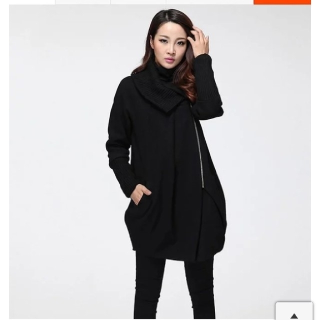♡kirara♡様＊ﾘﾌﾞ袖ﾀｰﾄﾙﾈｯｸ ｺｸｰﾝｺｰﾄ、ﾆﾍﾞｱ レディースのジャケット/アウター(その他)の商品写真