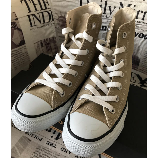 完売 Converse コンバース ベージュ23cm オールスター ハイカット