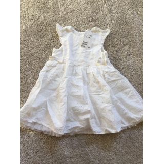 エイチアンドエム(H&M)の★にくきゅう様専用★ 新品! H&Mドレス チュール付きワンピース レース 86(ワンピース)