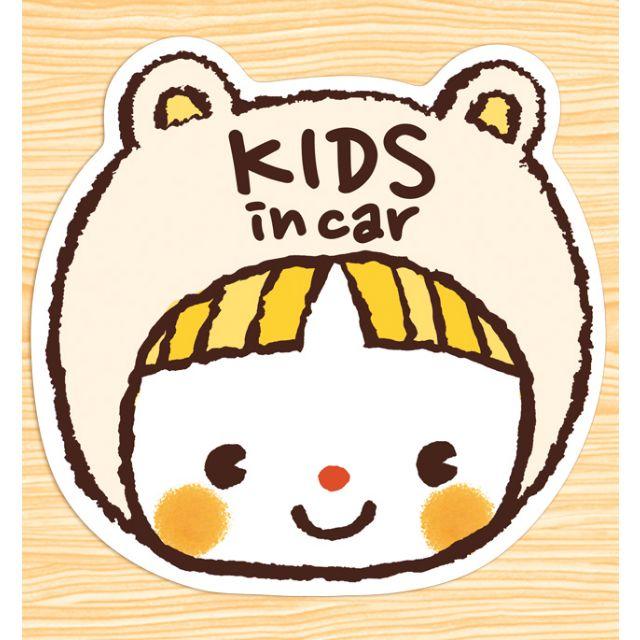 KIDS IN CAR マグネットステッカー(前髪ぱっつんベアーちゃん) KIDS IN CAR マグネットステッカー(フルーツ姉妹)