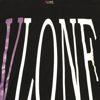 シュプリーム(Supreme)の極美品！VLONE Tシャツ 紫(Tシャツ/カットソー(半袖/袖なし))