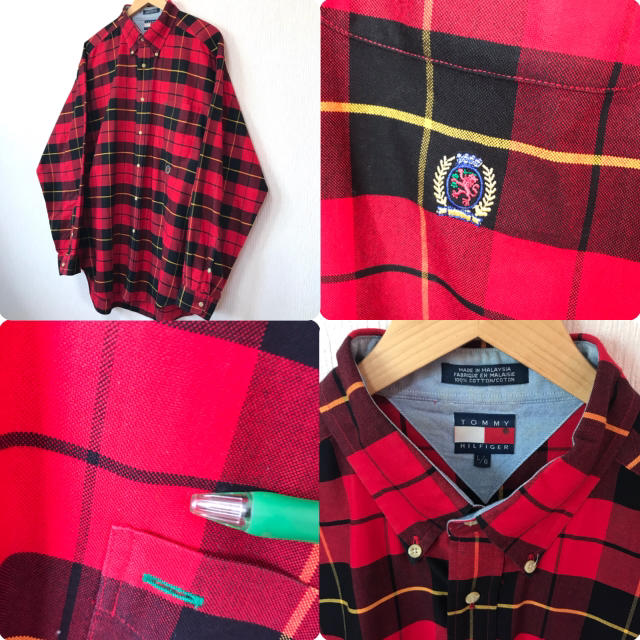 TOMMY HILFIGER(トミーヒルフィガー)のusu1919さん専用 90s トミー ヒルフィガー チェックシャツ L メンズのトップス(シャツ)の商品写真