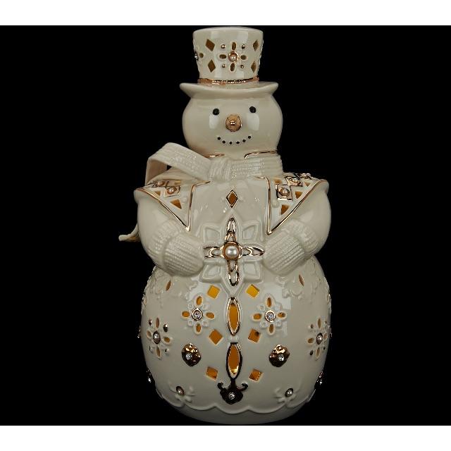 新品●レノックス●USA高級磁器スノーマンクリスマスライト