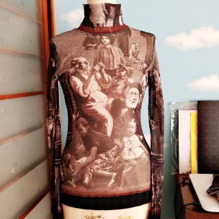 ジャンポールゴルチエ(Jean-Paul GAULTIER)のゴルチェ　シースルーハイネックカットソー(カットソー(長袖/七分))