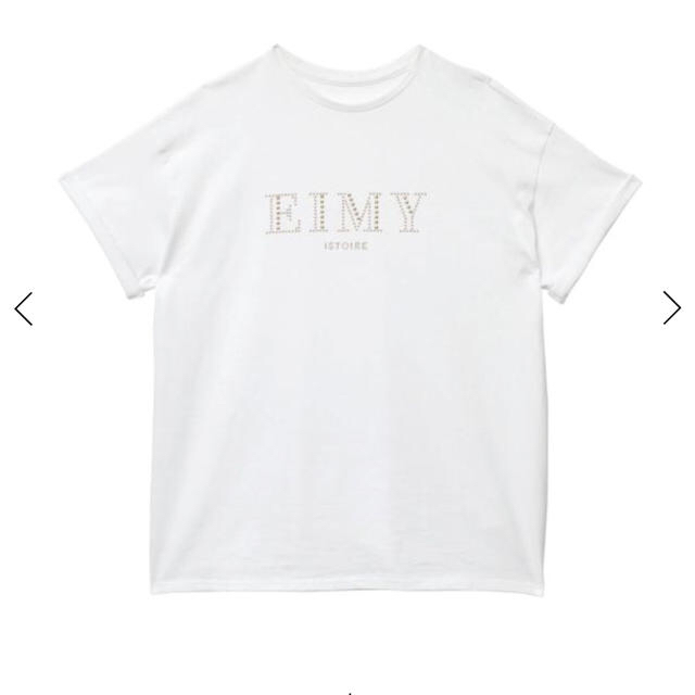 eimy istoire スタッズロゴＴシャツ 白