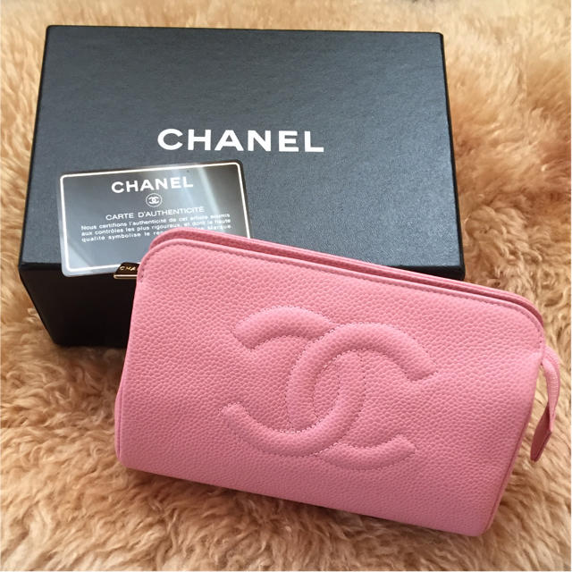 シャネルCHANEL 　ポーチ　正規品　ピンク　難あり