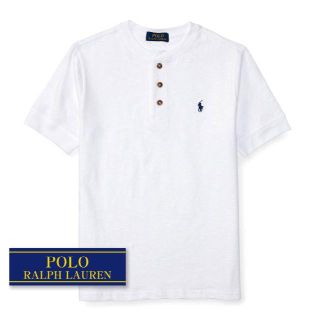 ラルフローレン(Ralph Lauren)の☆新品☆110 ラルフローレン コットンヘンリーＴシャツ ホワイト 3485  (Tシャツ/カットソー)