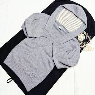 シャネル(CHANEL)のシャネルワンピース★チュニック★ニットパーカーカシミア★ＣoＣoマーク★美品★ (ミニワンピース)