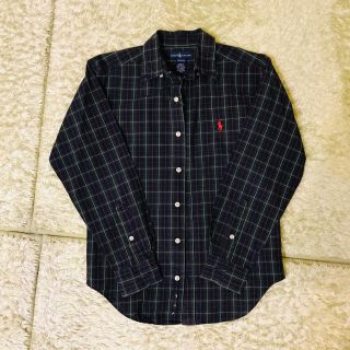 ラルフローレン(Ralph Lauren)のチェック シャツ 緑 グリーン(ブラウス)