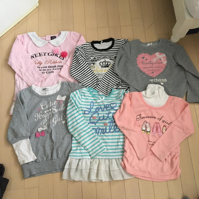 トレーナーまとめ売り&ズボン キッズ/ベビー/マタニティのキッズ服女の子用(90cm~)(Tシャツ/カットソー)の商品写真