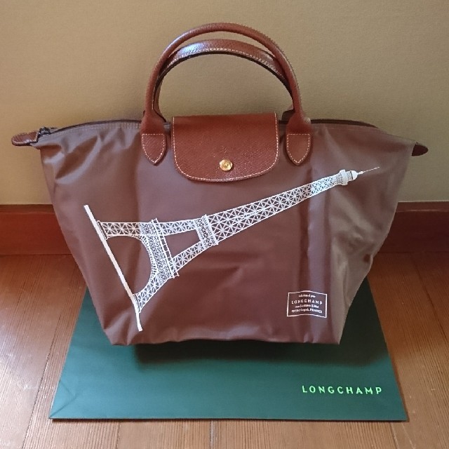 LONGCHAMP】トートバッグ エッフェル塔柄 新品未使用 - トートバッグ