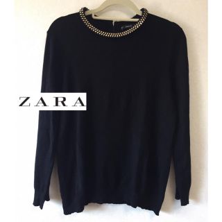 ザラ(ZARA)のZARA ザラ ゴールドスタッズデザインニット(ニット/セーター)