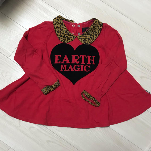 EARTHMAGIC(アースマジック)のアースマジック チェニク ロンT キッズ/ベビー/マタニティのキッズ服女の子用(90cm~)(Tシャツ/カットソー)の商品写真