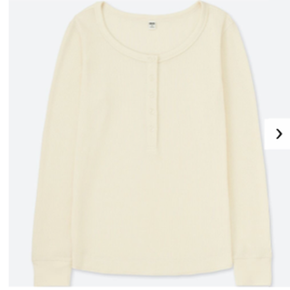 ユニクロ(UNIQLO)のユニクロ  ワッフルヘンリーネックT(カットソー(長袖/七分))