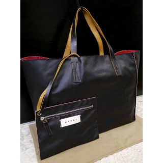 マルニ(Marni)のレア16万◆MARNIマルニ 大容量 レザー ショッパートート ハンド バッグ黒(トートバッグ)