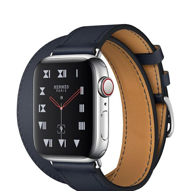 新発売 【美品】エルメスApple Watch38mm ドゥブルトゥール インディゴ