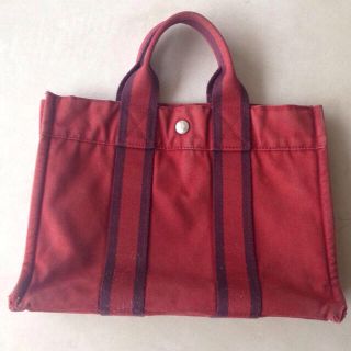 エルメス(Hermes)のエルメス フールトゥPM レッド(トートバッグ)