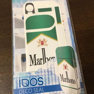 IQOS 簡単デザインシール マルボロ グリーン レトロ感(タバコグッズ)