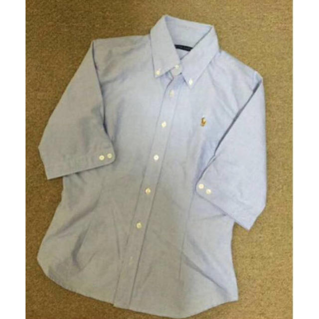 POLO RALPH LAUREN(ポロラルフローレン)の本物ラルフローレンの水色の半袖シャツ　11号　美品  レディースのトップス(シャツ/ブラウス(半袖/袖なし))の商品写真