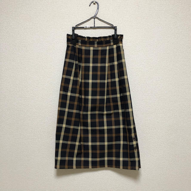 『今季完売♡ウエポンチェックサイドボタンスカート』 1