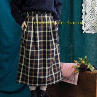 シャンブルドゥシャーム(chambre de charme)の『今季完売♡ウエポンチェックサイドボタンスカート』(ロングスカート)