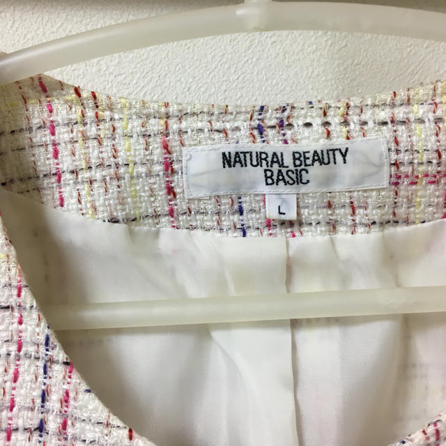 NATURAL BEAUTY BASIC(ナチュラルビューティーベーシック)のツイードジャケット レディース ナチュラルビューティ レディースのジャケット/アウター(ノーカラージャケット)の商品写真