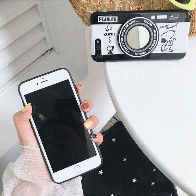 スヌーピー カメラ モノトーン ミラー ウッドストック Iphoneケースの通販 By Iphone Case Shop ラクマ