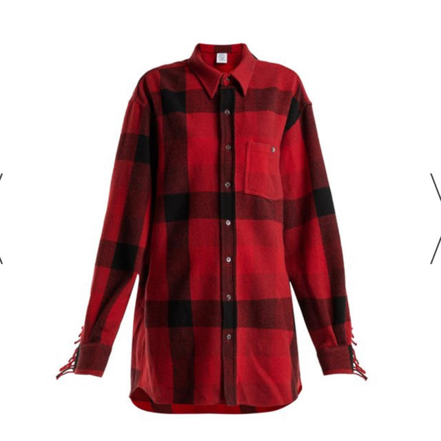 登坂着 VETEMENTS Red Flannel Western Shirt