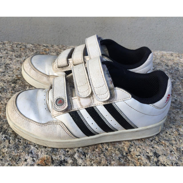 adidas(アディダス)のadidas スニーカー キッズ中古 キッズ/ベビー/マタニティのキッズ靴/シューズ(15cm~)(スニーカー)の商品写真