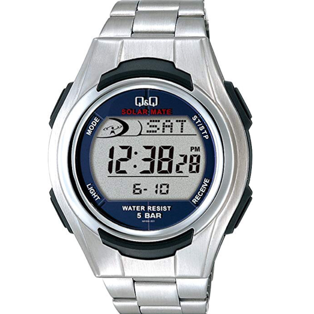 CITIZEN(シチズン)のQ＆Q デジタル電波腕時計 シルバー メンズの時計(腕時計(デジタル))の商品写真