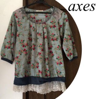 アクシーズファム(axes femme)のaxes★花柄七分袖(カットソー(長袖/七分))