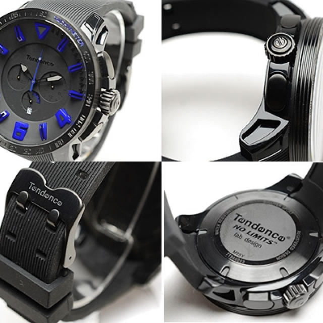 Tendence(テンデンス)のテンデンス TT560004 スポーツガリバークロノ 腕時計 ブルー&ブラック メンズの時計(腕時計(アナログ))の商品写真