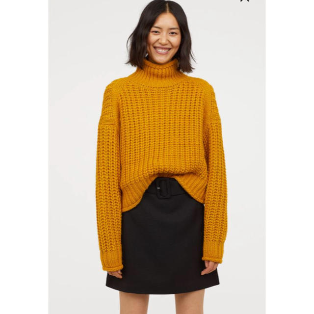 H&M(エイチアンドエム)の新品 H&M チャンキーニット イエロー レディースのトップス(ニット/セーター)の商品写真