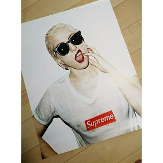 supreme ノベルティ　ポスター　レディ・ガガ