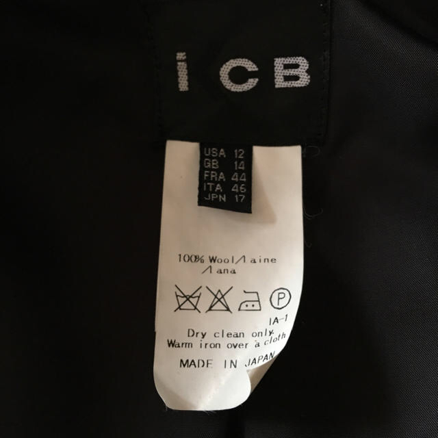 ICB(アイシービー)のスーツ 黒 ウール レディースのフォーマル/ドレス(スーツ)の商品写真