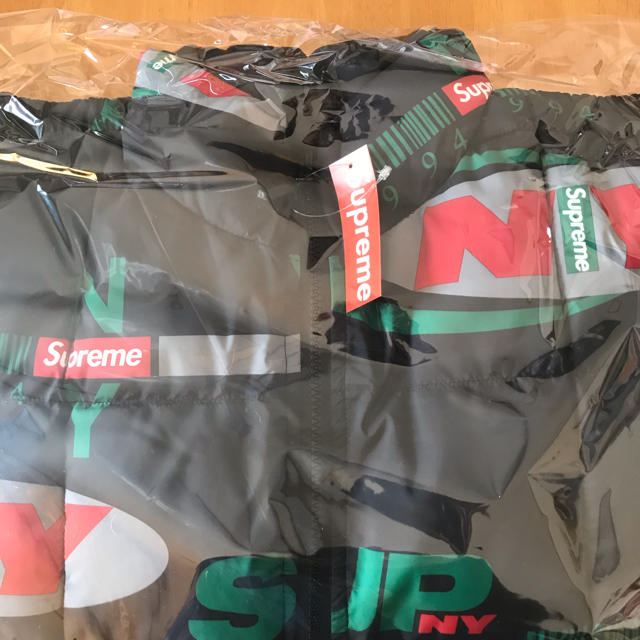 黒S Supreme NY Reversible Puffy Jacket