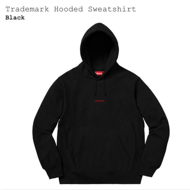 Supreme Trademark Hooded SweatshirtBlackSIZE